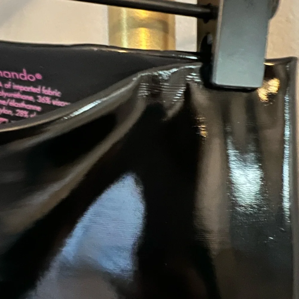 Latex like Commando leggings with lining - Picture 3 of 4